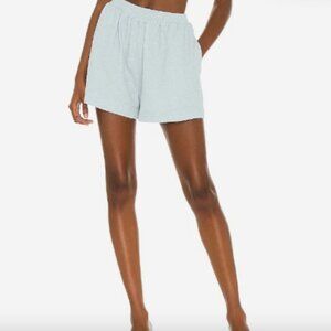 Revolve LPA Adams Shorts Powder Blue Size Small Textured Pull On Beach Summer